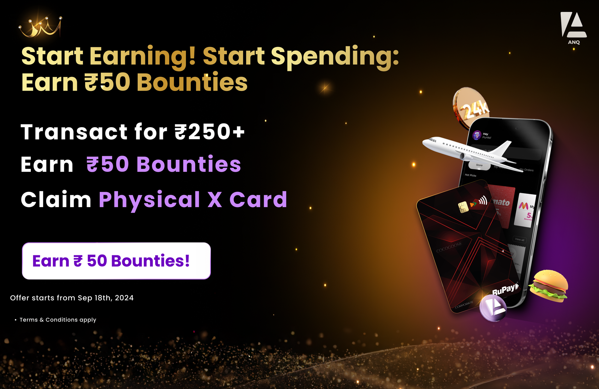 Start Spending, Start Winning Earn ₹50 Bounties!