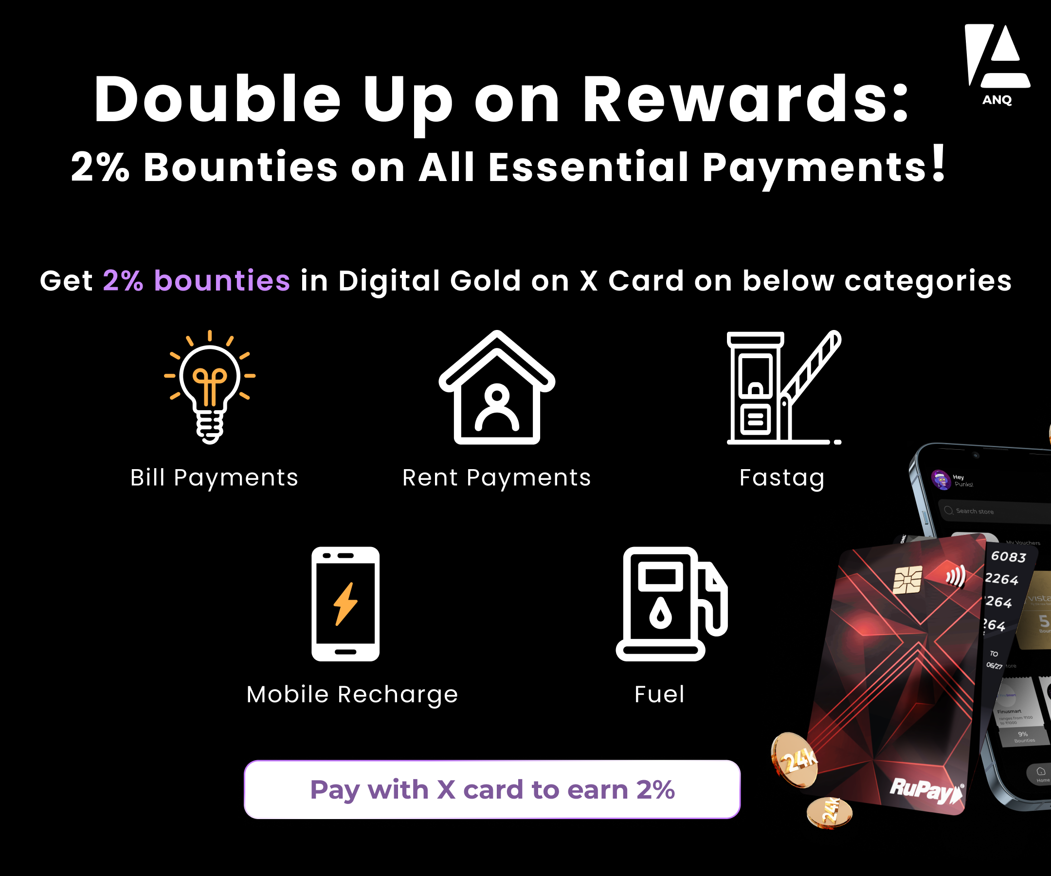 Double Up on Rewards: 2% Bounties on All Essential Payments!