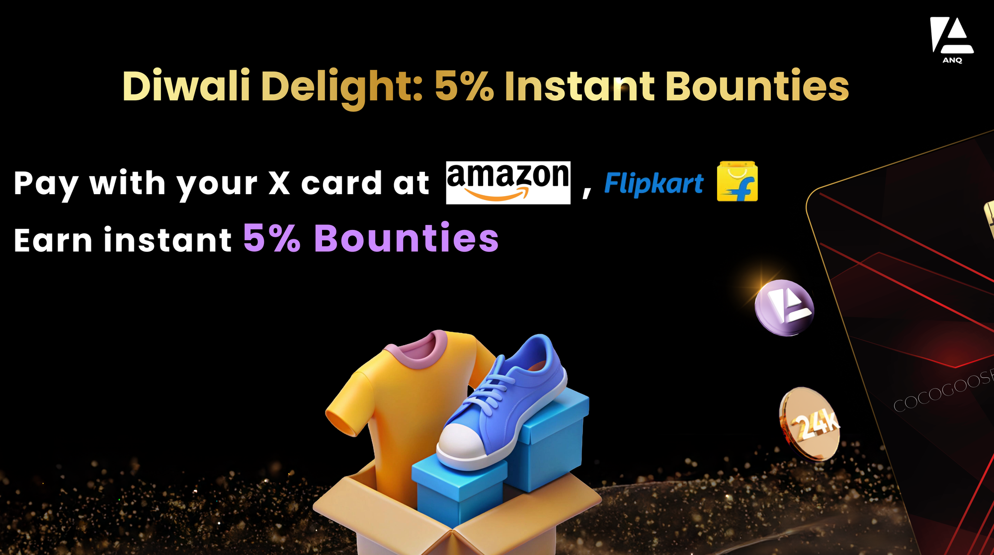 Diwali Delight: 5% Instant Bounties on Amazon & Flipkart!