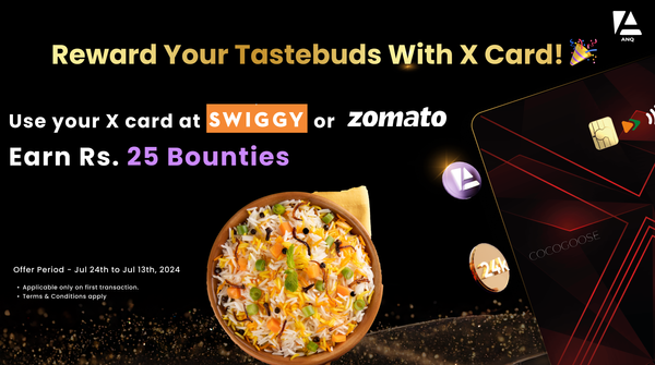 Reward your tastebuds with X card! 🎉