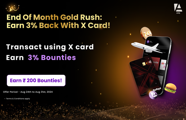 End of Month Gold Rush: Earn 3% Back with X Card!