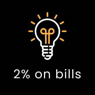 Earn instant 2% to 5% on bill payments