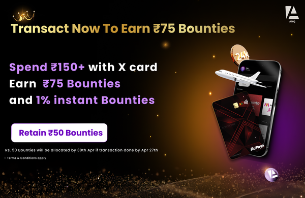 💥 Make Your First Transaction in April & Earn ₹75 Bonus Bounties!